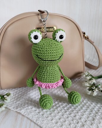 Brelok żabka, Brelok do kluczy, Brelok dla dziecka, Brelok na prezent, EcoToysByNastya