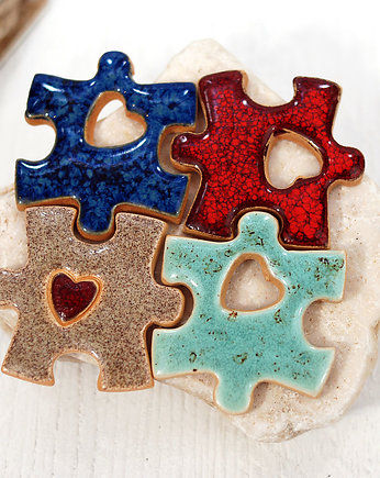 Ceramiczny magnes puzzle - wybierz swój :), 10FingersArt