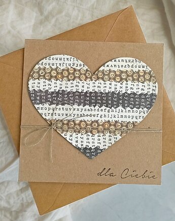 Serce z recyklinku : DLA  CIEBIE : vintage