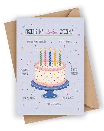 Kartka urodzinowa- Przepis na idealne życzenia, Czarna Owca Karteczki