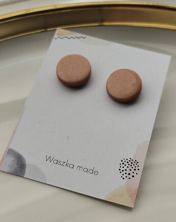 Kolczyki koła mocca mouse większe, Waszkamade