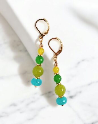 WYSYŁKA 24h : Kolczyki SUMMER collection : 6cm : zieleń, kaktusia