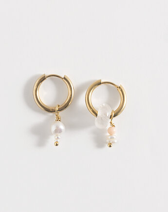 Złote kolczyki z Perełkami, ech studio