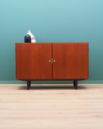 Szafka tekowa, duński design, lata 70, produkcja: Dania, Przetwory design
