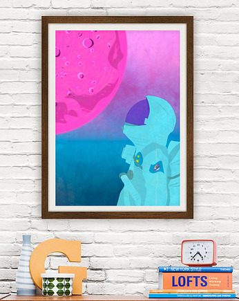 Astronauta - plakat fine art 50x70 cm, minimalmill