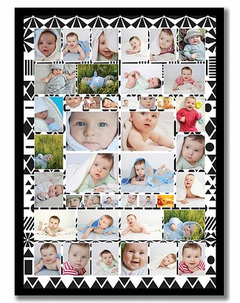 Plakat personalizowany kolaż z 42 zdjęciami wiele wzorów, Sowia Aleja