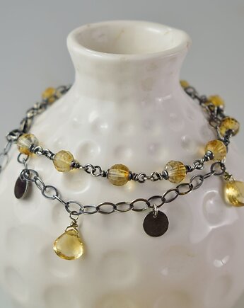 Cytryn w srebrze - bransoletka, Sunflower Kornelia Kubinowska