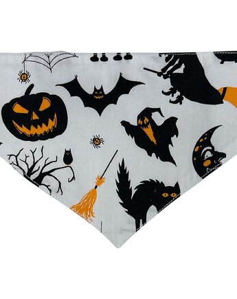 Bandana halloween dla psa na gumce rozmiar S/M (34-40cm), Psia szafa