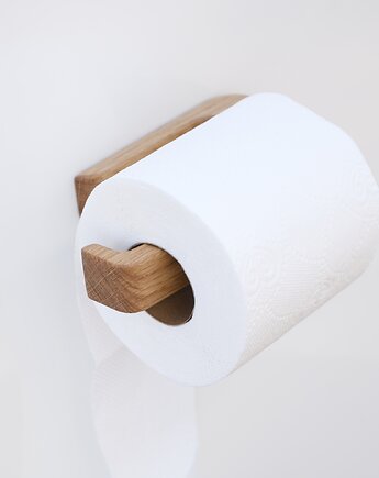 Dębowy uchwyt na papier toaletowy samoprzylepny, POZYTYWNIE W DREWNIE