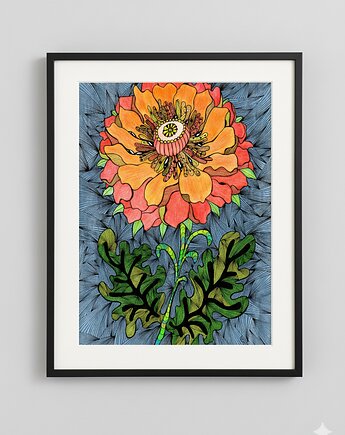 33. CHRYZANTEMA - rysunek, plakat., kama4you