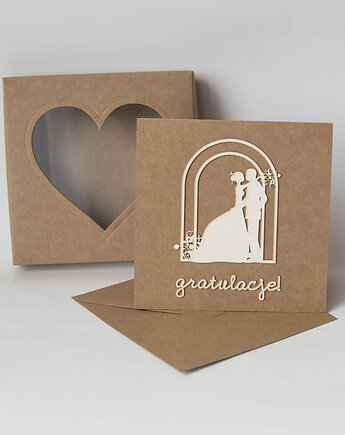 Kartka ślubna w pudełku eko, Papiernik
