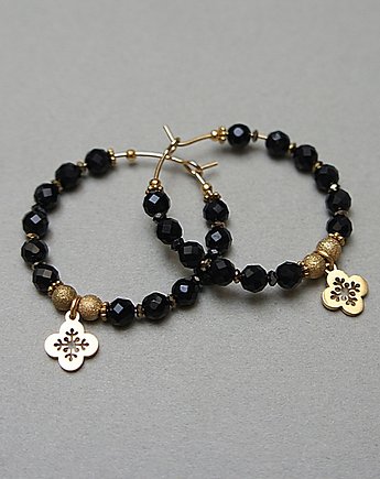 Alloys Collection Wianki (onyks)  - kolczyki, KiKa pracownia