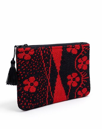 Mniejsza kosmetyczka z tkaniny vintage, kapotka