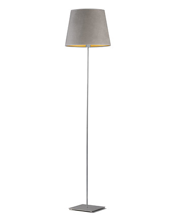 Skandynawska lampa stojąca do salonu z abażurem PALERMO VELUR, LYSNE