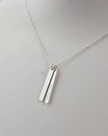 Łańcuszek celebrytka dwie blaszki z grawerem, ZaNa Design