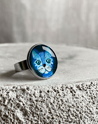 BLUE CAT pierścionek na dzień kobiet, muamua design