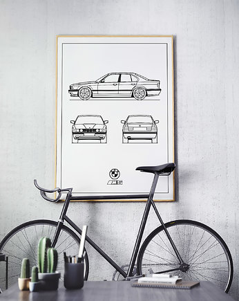 Plakat Legendy Motoryzacji - BMW M5, Peszkowski Graphic