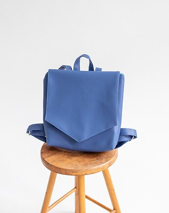 LOTUS Blue Vegan-Leather Mini Backpack, Zoe&co