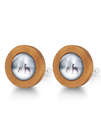 Sarenki - drewniane spinki do mankietów, yenoo