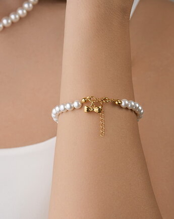Bransoletka perły srebro 925 pozłacane, Coccola JEWELLERY