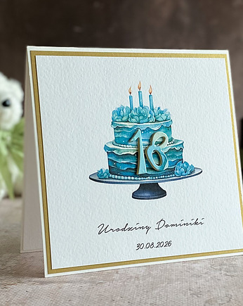 Personalizowana kartka na 18. urodziny, BH31, Anna Art and Crafts