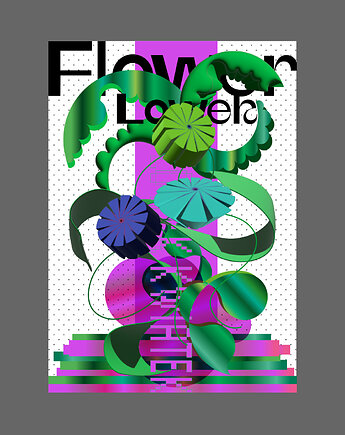 Plakat Flower Lowek, monkey.brain.graphics
