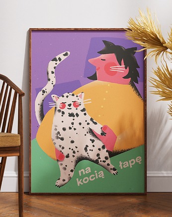 Plakat "Na kocią łapę", Agata Małecka