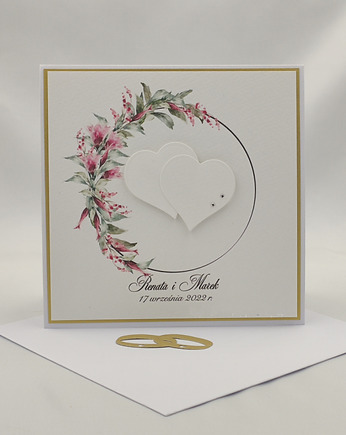 Kartka na ślub z personalizacją w ozdobnej kopercie, W 53, Anna Art and Crafts