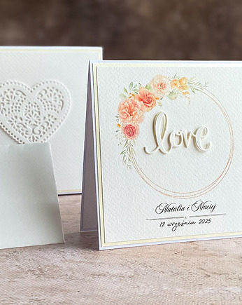 Kartka  ślubna z pudełkiem i kopertą, WP 42C, Anna Art and Crafts