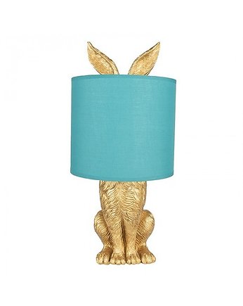 Lampa Stołowa Rabbit Złota Turkus 43 cm, MIA home