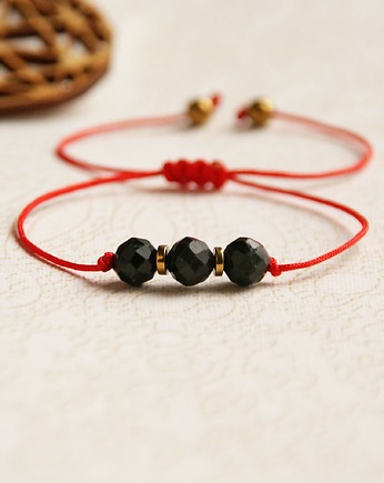 OCHRONNA bransoletka - czarny turmalin - MINI, kaktusia