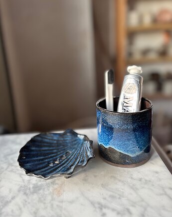 Zestaw Łazienkowy z Mydelniczką Muszlą  Cudo Oceanu, Maison Fragile