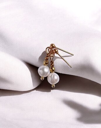 Kolczyki : perły naturalne : drobne kolczyki : bigle sztyfty - wkrętki kulki, kaktusia