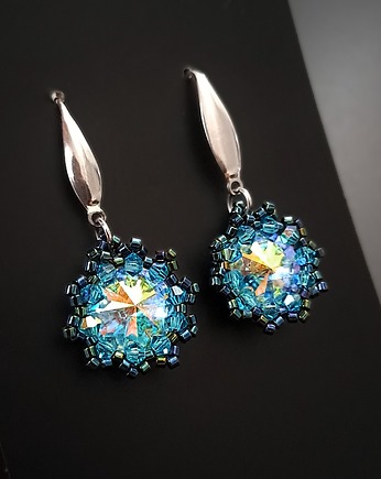 Niebieskie Wiszące Kolczyki "Zircon Maxima", STAGHORN