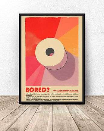 Kolorowy plakat do łazienki "Papier toaletowy", scandiposter