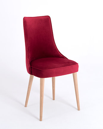 Wygodne krzesło KIKO - czerwone, buk naturalny, CustomForm
