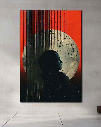 Pył księżycowy - Obraz na płótnie - Druk, Blejtrama - Kolaż, Surrealizm #9, Black Sapphire Art