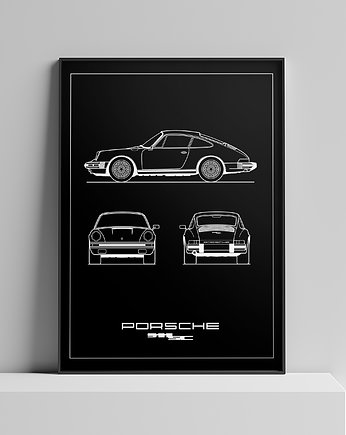 Plakat Legendy Motoryzacji - Porsche 911SC, Peszkowski Graphic