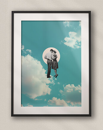 Plakat Zakochana para - Kolaż Fine Art - Dekoracja Ścienna Do Salonu, DAPIDOKA