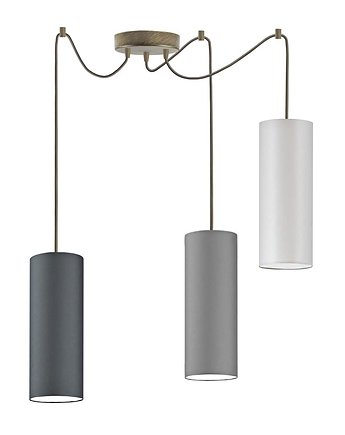 Szara lampa wisząca do salonu w stylu skandynawskim VIZELA T3, LYSNE