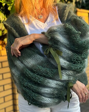 Kardigan zielony na zamówienie, AgataDudaHandmade