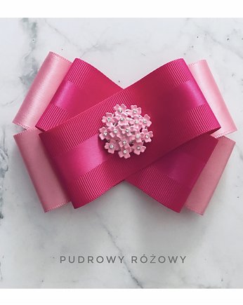 Brosza Fuksja z Kwiatkami New, Pudrowy Różowy