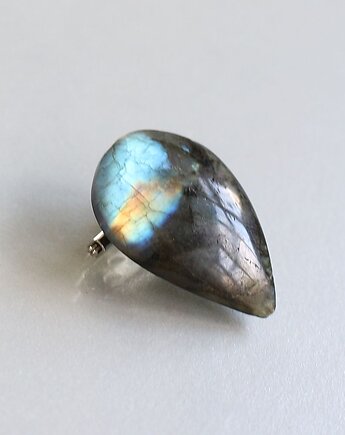 Unikat! Broszka Labradoryt, KEIT