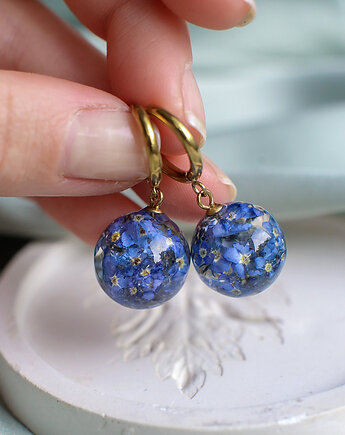 Kolczyki z niezapominajkami, nature gift