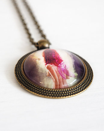 Medalion, naszyjnik - Wróżka, elf - brąz, yenoo