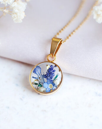 Wisiorek z kompozycją kwiatową, nature gift