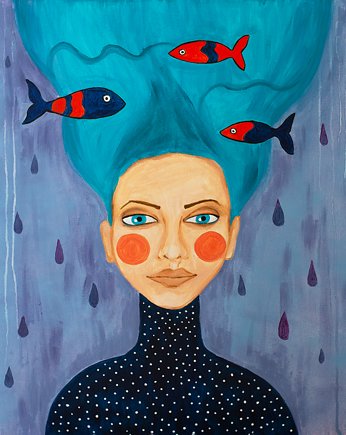 Blue Mind / obraz akrylowy na płótnie / 40x50, Blossom Studio