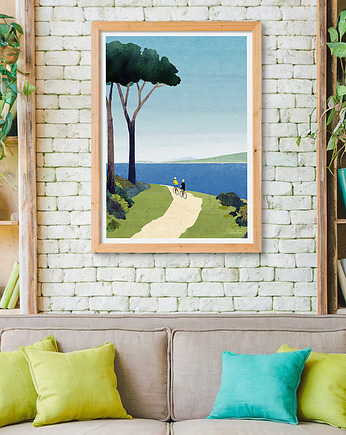 Plakat Przejażdżka rowerowa, minimalmill