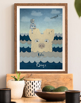 Wyspa psów - Wes Anderson - plakat fine art, minimalmill