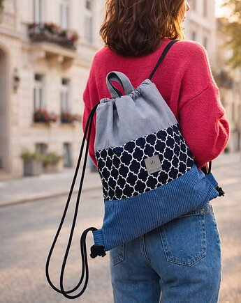 Worko plecak z weluru i sztruksu Agadir, sabi tatka